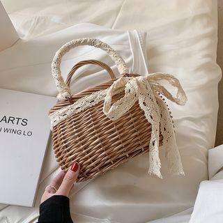 Straw Handbag Khaki - One Size