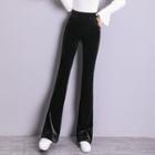 High-waist Bell-bottom Velvet Pants