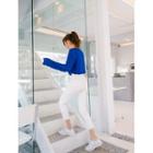 Slit-side Cropped Straight-cut Pant