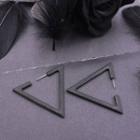 Triangle Alloy Earring 1 Pair - Black - One Size