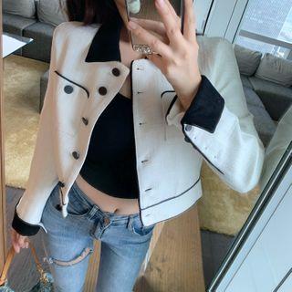 Color-block Acrylic Cardigan