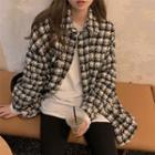 Houndstooth Shirt Jacket Houndstooth - One Size