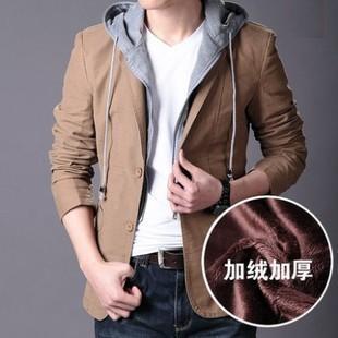 Detachable Hood Single-breasted Jacket