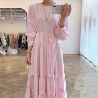 Wide Strap Waist Dress