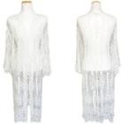 Long Lace Coverup White - One Size