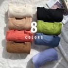 Colored Slim-fit Rib-knit Top