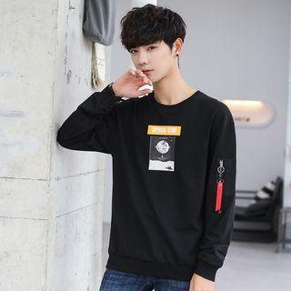 Print Zip-pocket Pullover