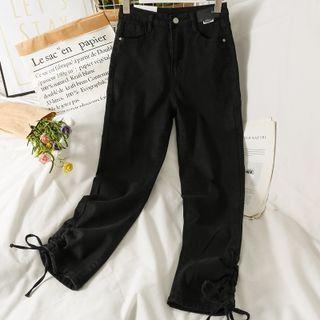 Drawstring-side Skinny Jeans