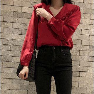 Long-sleeve Double-breasted Shirt As Shown In Figure - One Size
