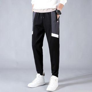 Color Block Jogger Straight-leg Pants