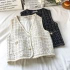 Tweed Button-up Vest