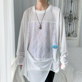 Long-sleeve Asymmetrical Panel Top