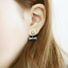 Rhinestone Ribbon Earrings