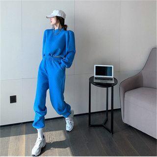 Set: Quilted Pullover + Sweatpants
