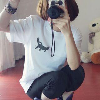 Crocodile Print Short Sleeve T-shirt
