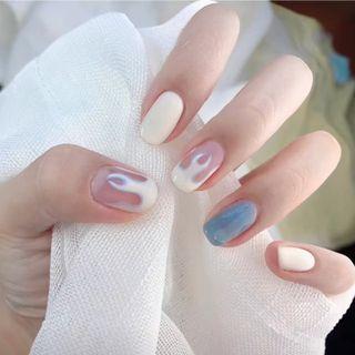 Flame Art False Nail R114 - One Size