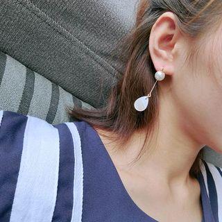 Scallop Pearl Swing Earrings