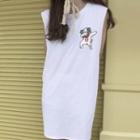 Sleeveless Dog Print T-shirt Dress