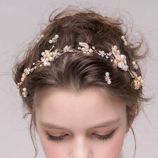 Wedding Faux Pearl Faux Crystal Headband