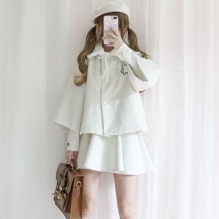 Double-breasted Cape Jacket / Skirt