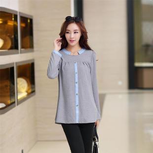 Mandarin Collar Long-sleeve Top