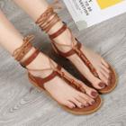 T-strap Ankle-strap Flat Sandals