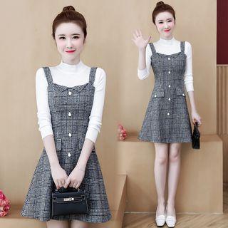 Set: Knit Top + Strappy A-line Dress