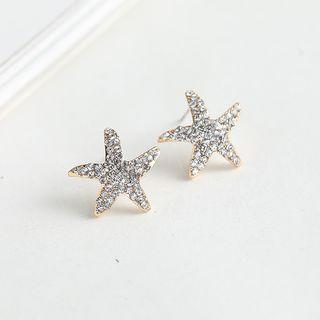 Star Ear Stud 1 Pair - Gold - One Size
