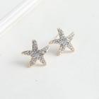 Star Ear Stud 1 Pair - Gold - One Size
