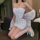 Reflective Sleeveless Mini Dress