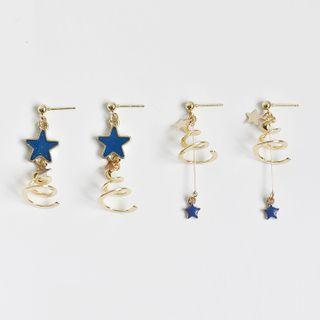 Alloy Star Swirl Dangle Earring