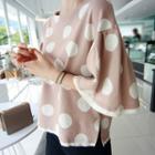 Flutter-sleeve Dotted T-shirt