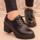 Chunky-heel Lace-up Shoes