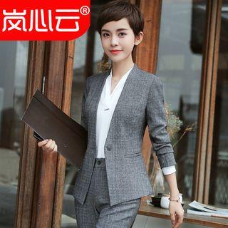 Plain Blazer / Pants / Mini Skirt / Set