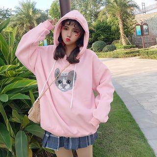 Animal Embroidered Hoodie