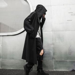 Hooded Long Coat Black - One Size