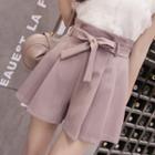 High-waist Culottes With Sash