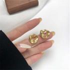 Twisted Alloy Triangle Earring 1 Pair - Stud Earring - Gold - One Size