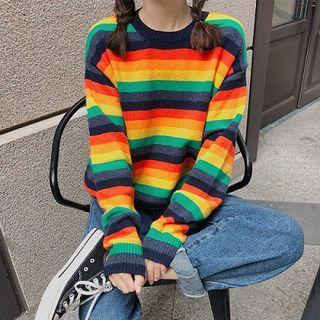 Striped Knit Top Stripe - Multicolor - One Size
