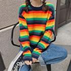 Striped Knit Top Stripe - Multicolor - One Size