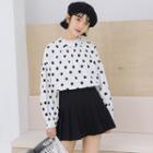 Dotted Blouse / Mini Pleated Skirt / Set