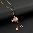 Fish Pendant Necklace Rose Gold - One Size