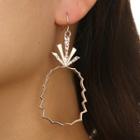 Alloy Pineapple Dangle Earring Rose Gold - One Size