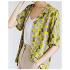 Short-sleeve Pineapple Pattern Shirt