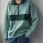 Embroidered Pullover Green - One Size