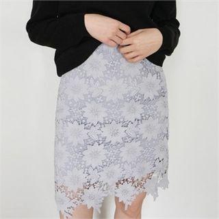 Pencil Laced Skirt