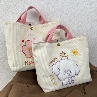 Cartoon Corduroy Lunch Bag