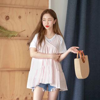 Spaghetti-strap Ruffed Top