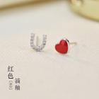 Heart Non-matching Stud Earring