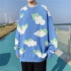 Cloud Print Sweater / Sweater Vest